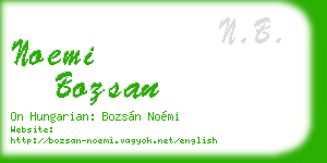 noemi bozsan business card